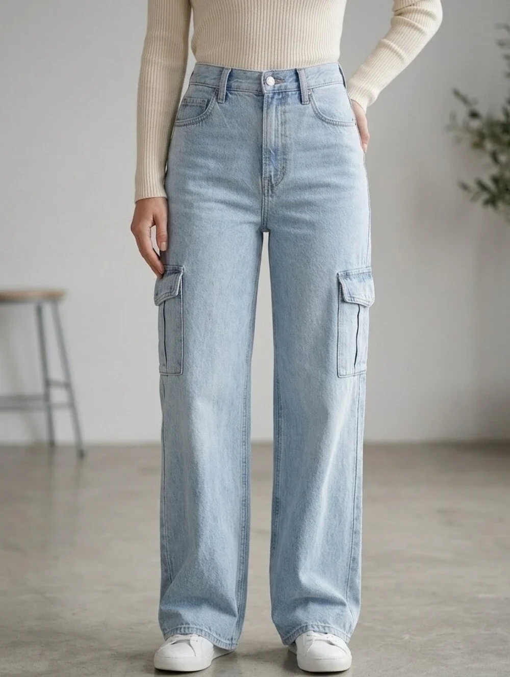 Old Navy Extra High-Rise Wide Leg Cargo Jeans